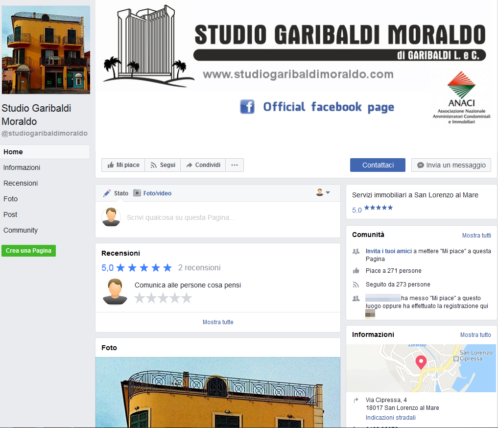 Studio Garibaldi Moraldo - Pagina Facebook