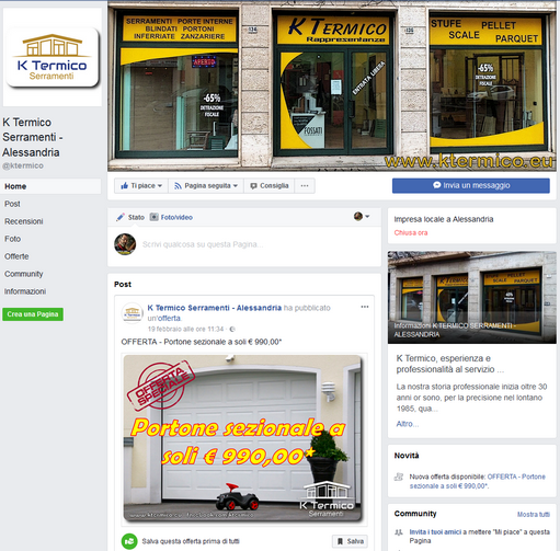 K Termico Serramenti - Pagina Facebook